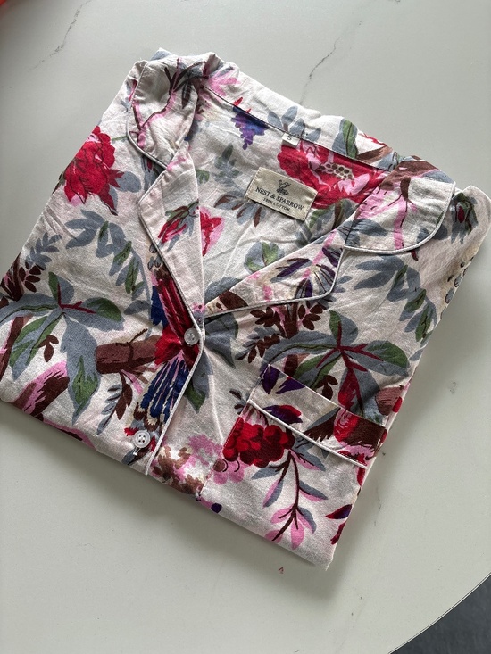 Other - NWOT Handmade Handblock print bird print floral